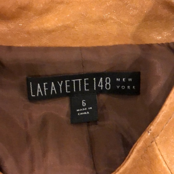 Lafayette 148 leather asymmetrical jacket - Picture 2 of 5